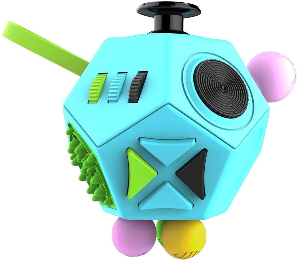 PATPAT 12 Sided Fidget Cube, Dodecagon Fidget Toys for Children and Adults,Fidget Toy Stress and Anxiety Relief Depression Anti for All Ages with ADHD ADD OCD Autism (Blue) PATPAT 12 Sided Fidget Cube, Dodecagon Fidget Toys for Children and Adults,Fidget Toy Stress and Anxiety Relief Depression Anti for All Ages with ADHD ADD OCD Autism (Blue)